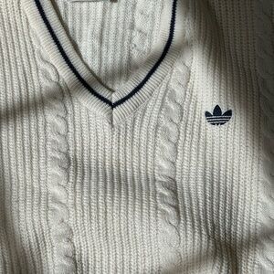 Adidas vintage Cream Sweater vest